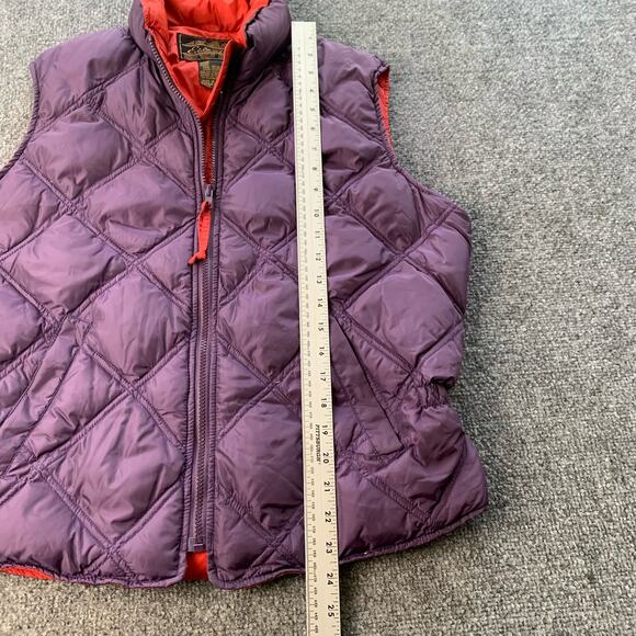Vintage Eddie Bauer Puffer Vest Women’s Large Purple 100% Nylon Goose Down Fill - Picture 8 of 10